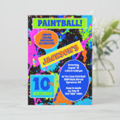 ペイントボール誕生日パーティーへの招待 招待状 (スタンド正面)
