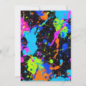 ペイントボール誕生日パーティーへの招待 招待状 (裏面)