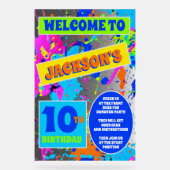 ペイントボール誕生日パーティーアクリルサイン アクリルサイン (正面)