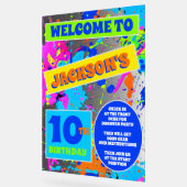 ペイントボール誕生日パーティーアクリルサイン アクリルサイン (傾斜)