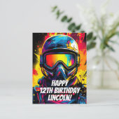 ペイントボール誕生日パーティーオーダーメイド ポストカード (スタンド正面)