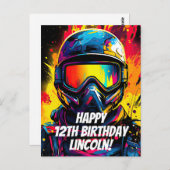 ペイントボール誕生日パーティーオーダーメイド ポストカード (正面/裏面)