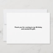 ペイントボール誕生日パーティー感謝カード サンキューカード (裏面)