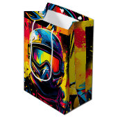 ペイントボール誕生日パーティー絵を描スプラト ミディアムペーパーバッグ (正面アングル)