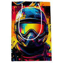 ペイントボール誕生日パーティー絵を描スプラト ミディアムペーパーバッグ