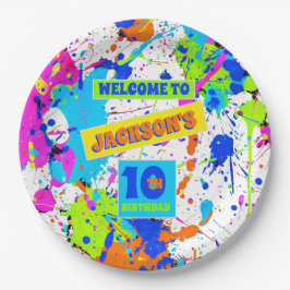 ペイントボール誕生日パーティー ペーパープレート