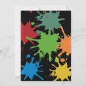 ペイントボール誕生日招待状 |ペイントボールパーティー 招待状 (裏面)