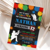 ペイントボール誕生日招待状、ペイントボール招待状 招待状