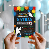 ペイントボール誕生日招待状、ペイントボール招待状 招待状