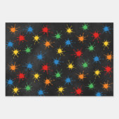 ペイントボール誕生日(ばちゃばちゃ)跳ねる ラッピングペーパーシート (正面)