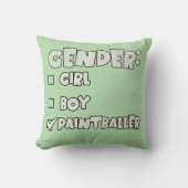 ペイントボール選手のための中性ジェンダーのリビールピロー クッション (正面)