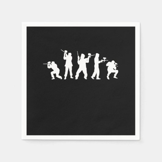 ペイントボール選手ペイントボールマーカーペイントボールガンG スタンダードカクテルナプキン (正面)