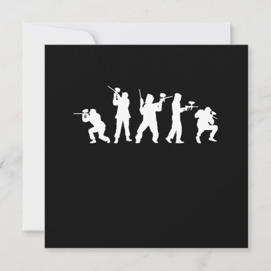 ペイントボール選手ペイントボールマーカーペイントボールガンG 招待状 (正面)