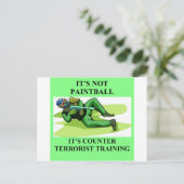 ペイントボール選手 ポストカード (スタンド正面)