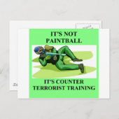 ペイントボール選手 ポストカード (正面/裏面)