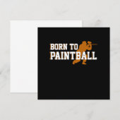 ペイントボール銃マーカー ペイントボールプレイヤー ギフト 招待状 (正面/裏面)