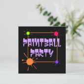 ペイントボール集合パーティの招待状招待状 招待状 (スタンド正面)