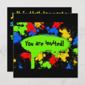 ペイントボール ご招待 招待状 (正面/裏面)