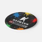 ペイントボール（ばちゃばちゃ）跳ねる子供の誕生日パーティー紙プレート ペーパープレート (アングル)