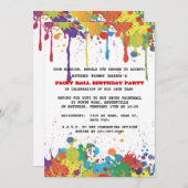 ペイントボール カラー インビテーション (正面/裏面)