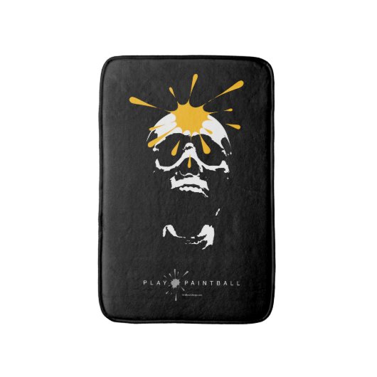 ペイントボール スカル バスマット (正面縦)