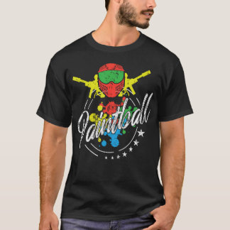 ペイントボール スプラット マスク カジュアル コンバット アドレナリン Tシャツ