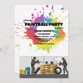 ペイントボール チャレンジ 招待状 (正面/裏面)