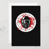 ペイントボール ブルズアイ ペイントボール ターゲット プレーヤー マーカー 招待状 (正面/裏面)