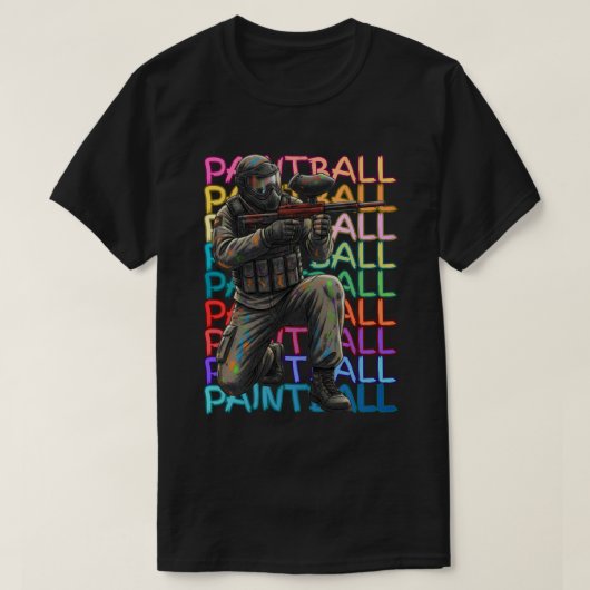 ペイントボール・プレイヤー Tシャツ (デザイン正面)