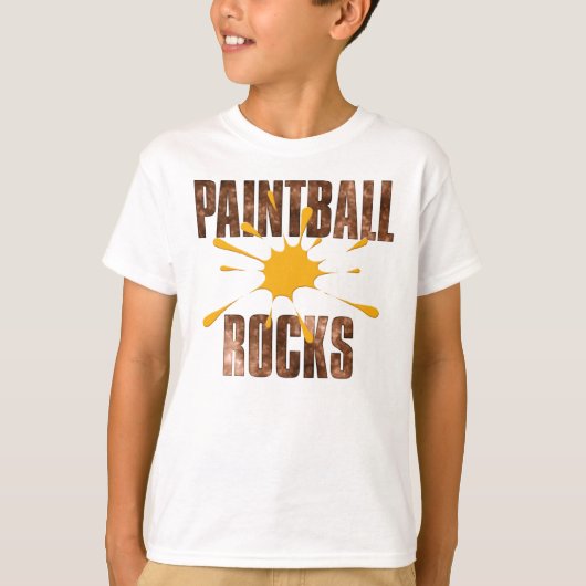 ペイントボール・ロックス (ブラウン) Tシャツ (正面)
