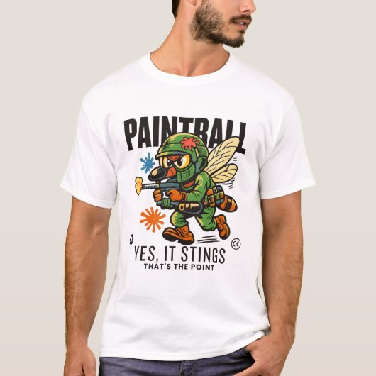 ペイントボール: 痛気持ちいい、それがポイント Tシャツ (正面)