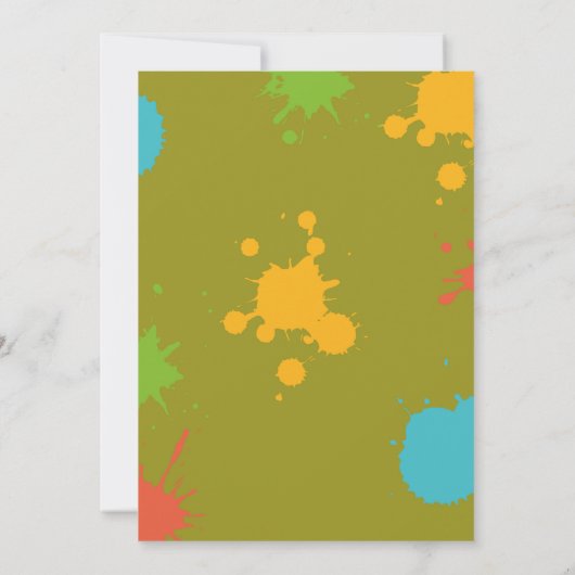 ペイントボール 誕生日 男子 誕生日 どんな年齢でも 楽しいパーティ 招待状 (裏面)