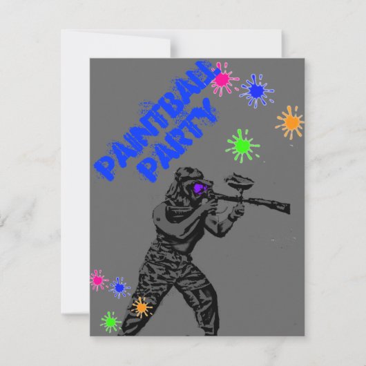 ペイントボールinvite1 招待状 (正面)