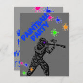 ペイントボールinvite1 招待状 (正面/裏面)