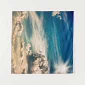 ペイントリー空。雲のある美しい劇的な空 タペストリー (正面(横))