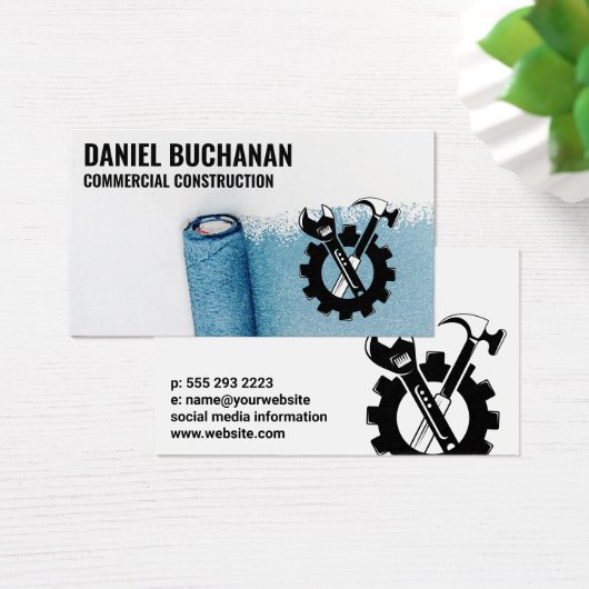 ペイントローラーロゴ | ブルーカラーツール (デスク)