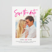 ペイント調 編集可能カラー Save The Date カード (スタンド正面)