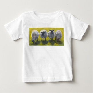 ペイント風の羊の赤ちゃんTシャツ ベビーTシャツ