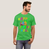 ペイント飛沫エフェクトで輝く学校最後の日 Tシャツ (正面フル)