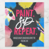 ペイント&シップ チョークボード バチェロレッテパーティーのお土産 ワインラベル (シングルラベル)