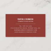 ペイント ブラシ、ペインター & デコレーター 名刺 (裏面)