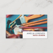 ペイント ブラシ、ペインター & デコレーター 名刺 (正面)