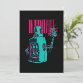 ペイント | ロボットスプレーペイントグラフィバーコード 招待状 (スタンド正面)