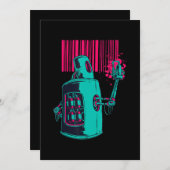 ペイント | ロボットスプレーペイントグラフィバーコード 招待状 (正面/裏面)