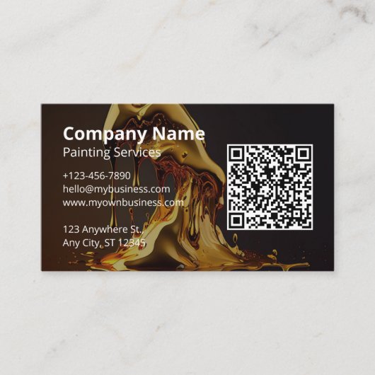 ペイントQRコード 名刺 (正面)
