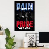 ペインプライドフォーエバーボディビル やる気を起こさせる ポスター (ホームオフィス)