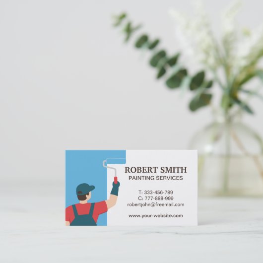 ペイン絵画ターズサービス名刺 名刺 (スタンド正面)