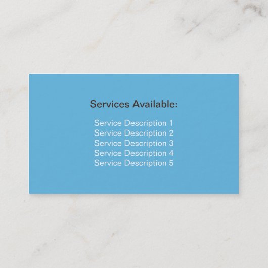 ペイン絵画ターズサービス名刺 名刺 (裏面)