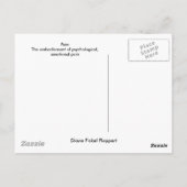 ペイン・ポストカード ポストカード (裏面)