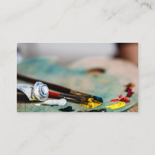 ペイ絵を描トアーティストのパレ絵を描ット 名刺 (裏面)